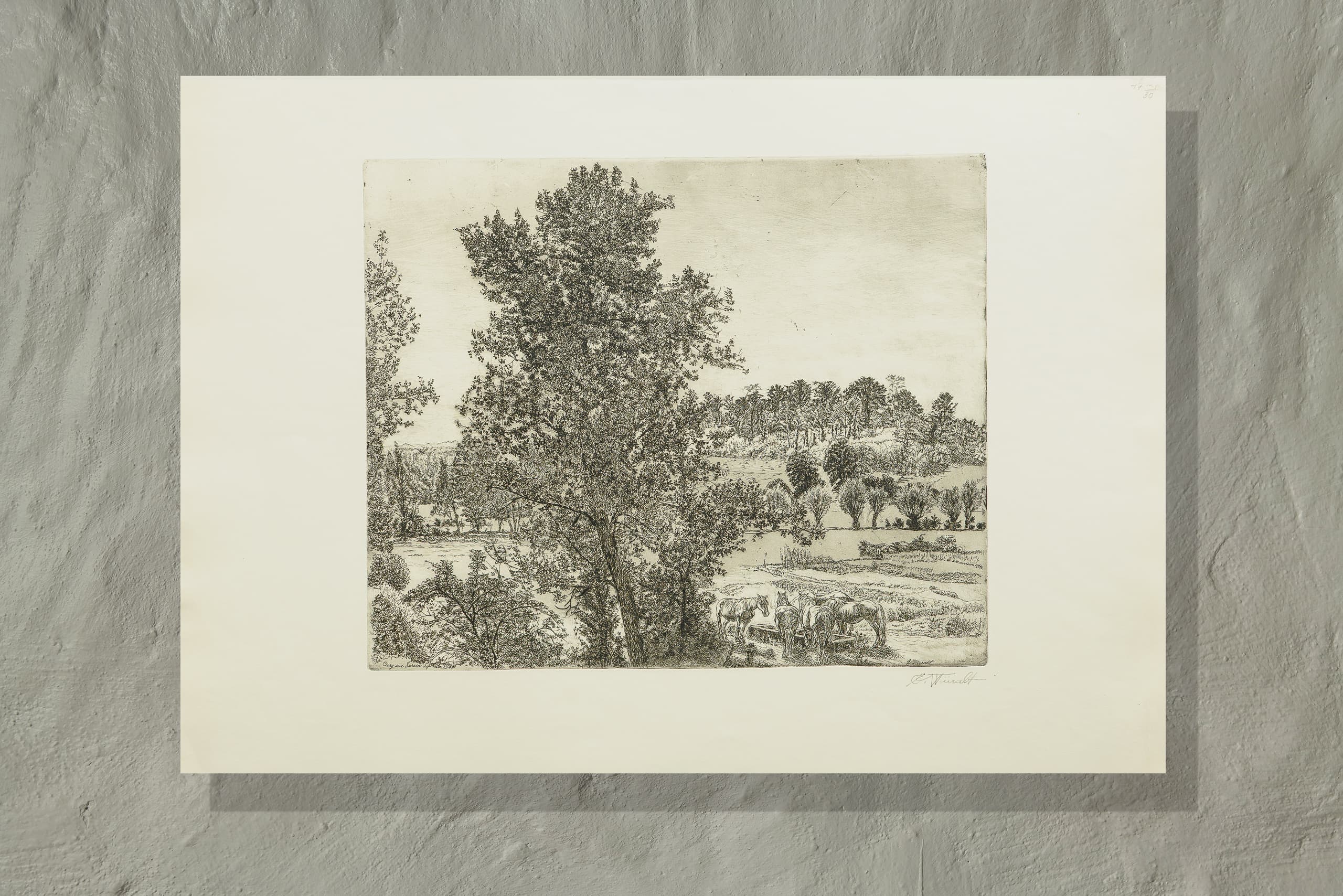 Eduard Wiiralt "Burgundia maastik", 1947 - Image 2