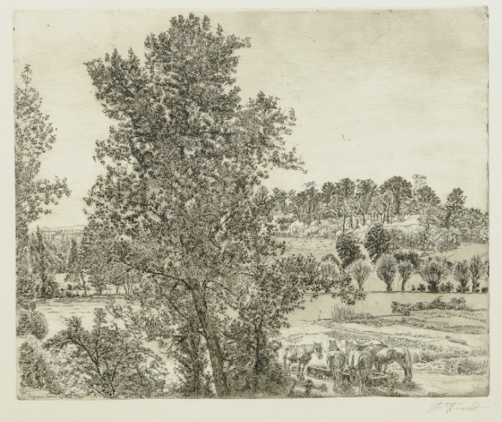 Eduard Wiiralt "Burgundia maastik", 1947 - Image 1