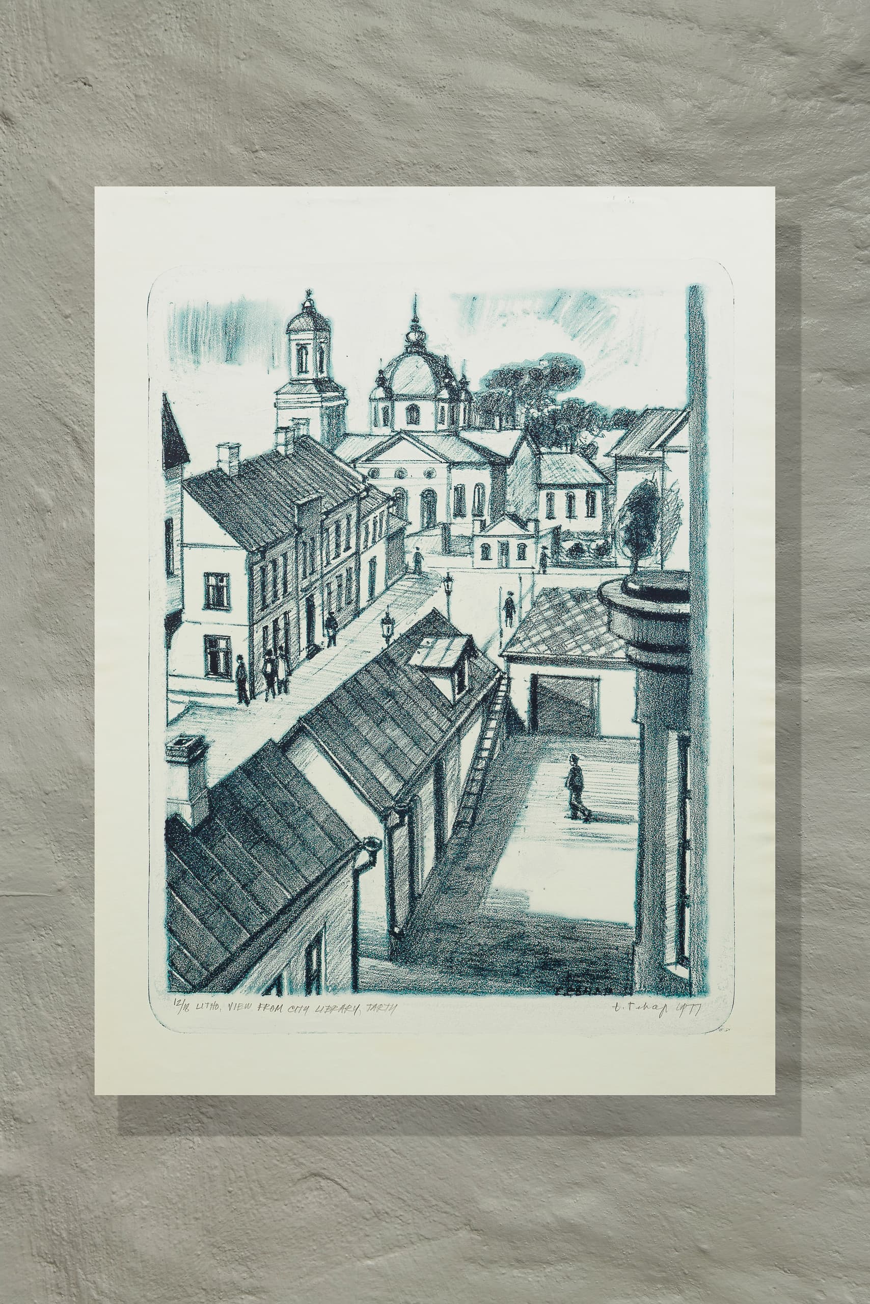 Eric Pehap "Vaade Tartu linnaraamatukogust", 1977 - Image 2