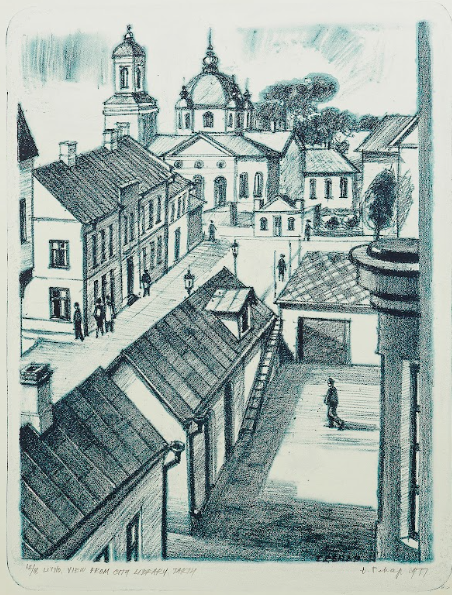 Eric Pehap "Vaade Tartu linnaraamatukogust", 1977