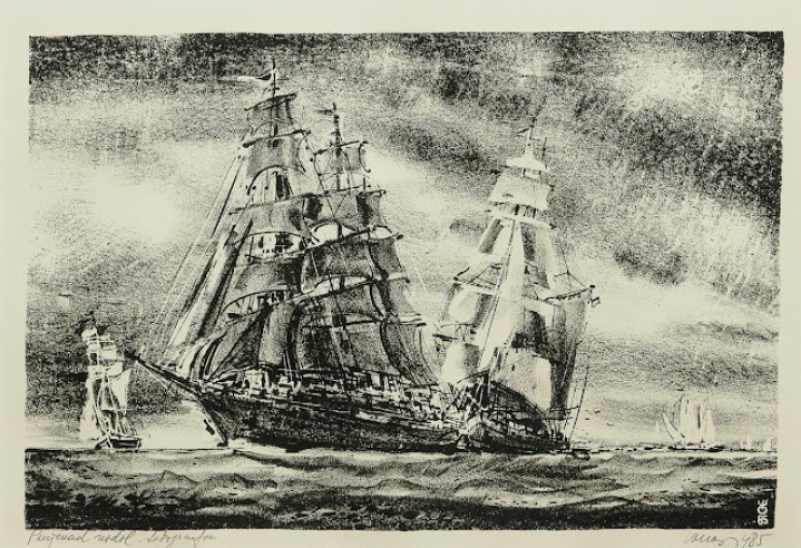 Evald Okas "Purjekad", 1985 - Image 1