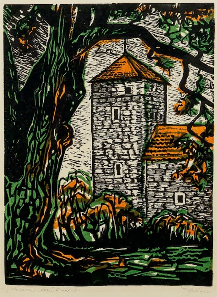 Gita Teearu, "Kuressaare loss", 1966 - Image 1