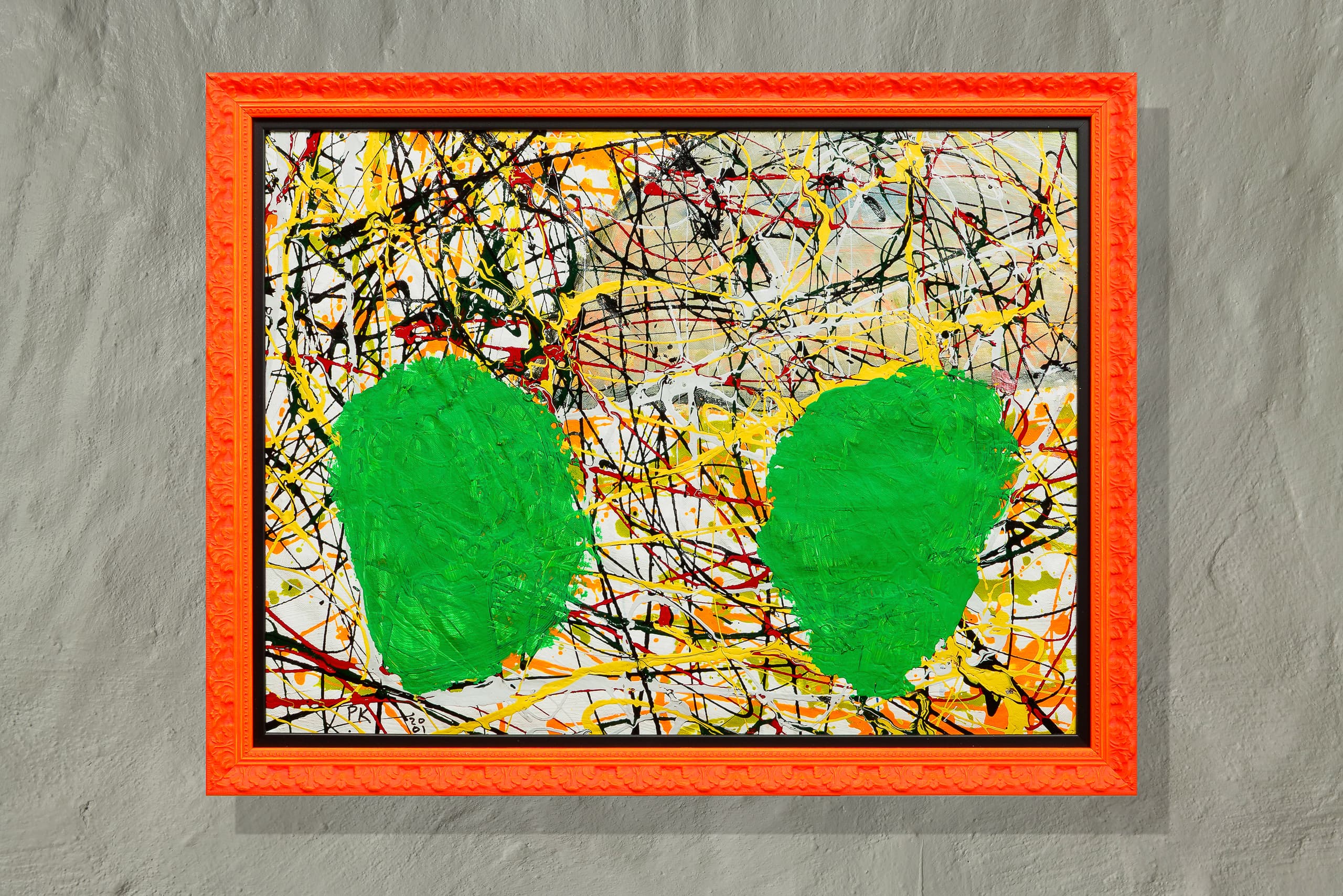 Paul Kostabi "Kaks rohelist palli", 2001 - Image 2
