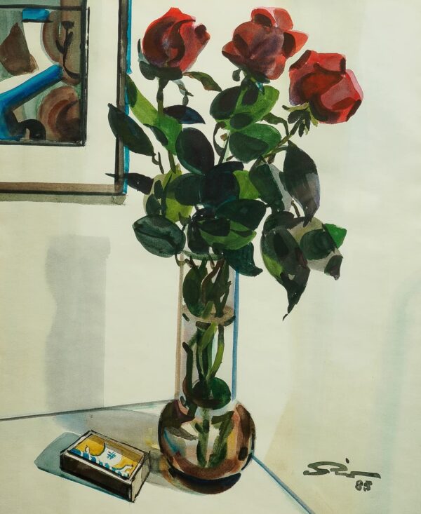 Aleksander Pilar "Natüürmort tikutopsiga", 1985 (PEAGI LAOS)