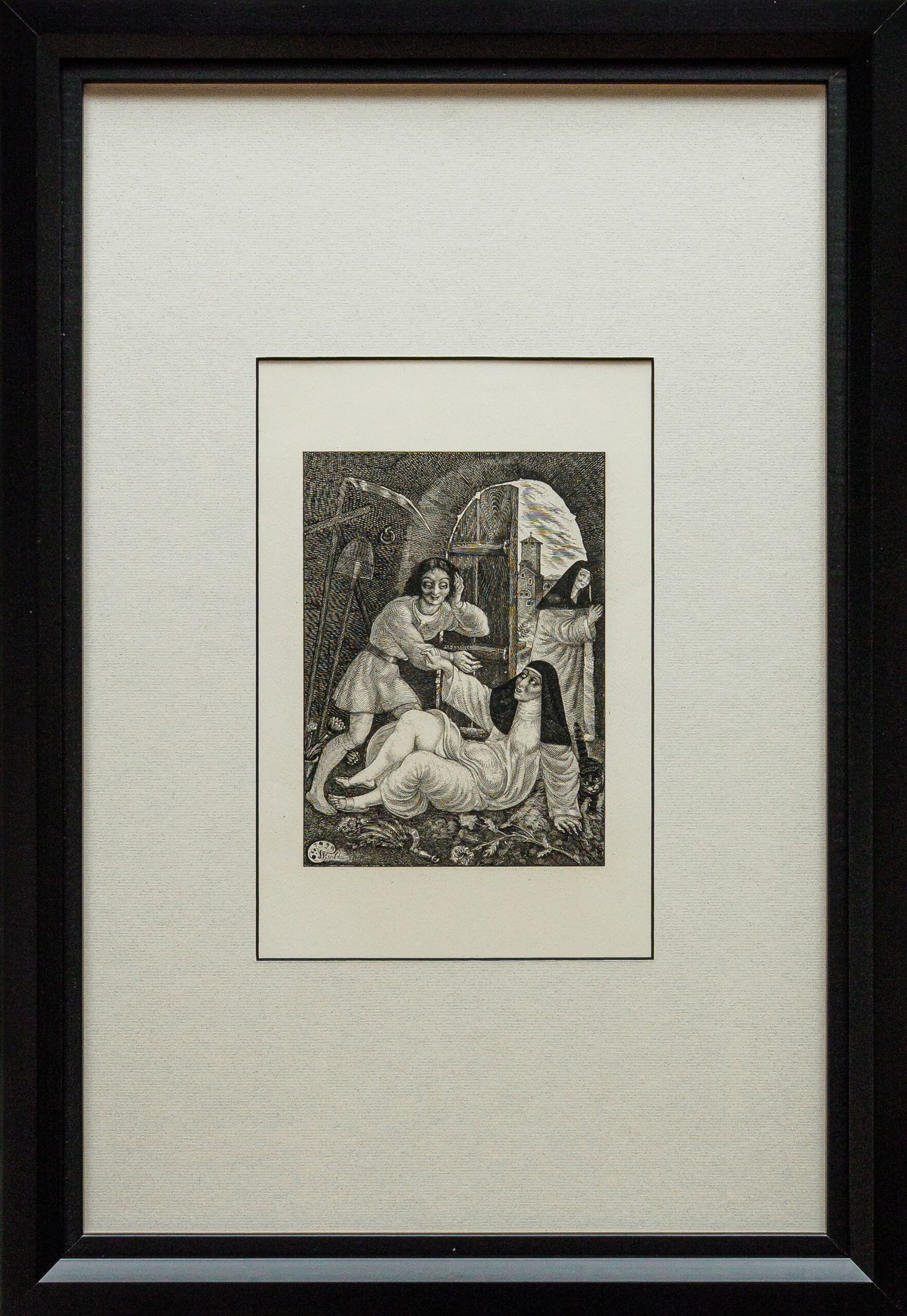 Eduard Wiiralti illustratsioon G. Boccacio teosele Dekameron